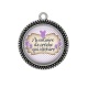 Pendentif Cabochon Argent - auxiliaire de crèche qui déchire