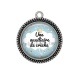 Pendentif Cabochon Argent - une auxiliaire de crèche