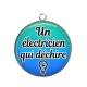 Pendentif Cabochon Argent - un électricien qui déchire