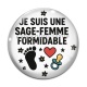 Cabochon Verre - je suis une sage femme formidable