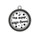Pendentif Cabochon Argent - une super sage femme