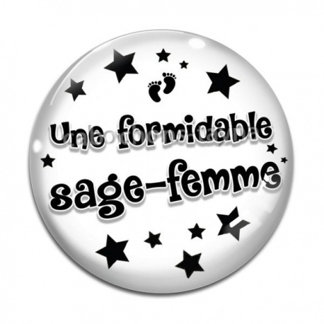 Cabochon Verre - une formidable sage femme