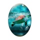 Cabochon Verre Ovale - tortue