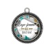 Pendentif Cabochon Argent - sage femme qui déchire