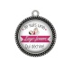 Pendentif Cabochon Argent - sage femme qui déchire
