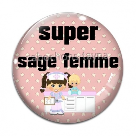 Cabochon Verre - super sage femme