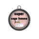 Pendentif Cabochon Argent - super sage femme