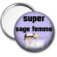 Miroir de poche - super sage femme