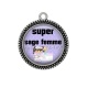 Pendentif Cabochon Argent - super sage femme