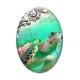 Cabochon Verre Ovale - tortue