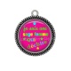 Pendentif Cabochon Argent - je suis une sage femme qui déchire