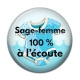 Cabochon Résine - sage femme 100°/° à l'écoute