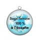 Pendentif Cabochon Argent - sage femme 100°/° à l'écoute