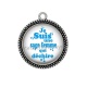 Pendentif Cabochon Argent - je suis une sage femme qui déchire