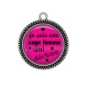 Pendentif Cabochon Argent - je suis une sage femme qui déchire