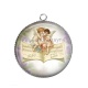 Pendentif Cabochon Argent - ange