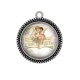 Pendentif Cabochon Argent - ange