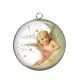 Pendentif Cabochon Argent - ange