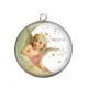 Pendentif Cabochon Argent - ange