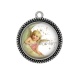 Pendentif Cabochon Argent - ange