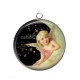 Pendentif Cabochon Argent - ange