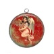Pendentif Cabochon Argent - ange