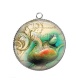 Pendentif Cabochon Argent - tortue