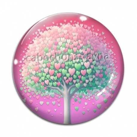 Cabochon Verre - arbre de vie