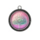 Pendentif Cabochon Argent - arbre de vie