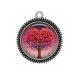 Pendentif Cabochon Argent - arbre de vie