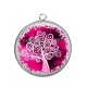 Pendentif Cabochon Argent - arbre de vie