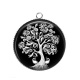 Pendentif Cabochon Argent - arbre de vie