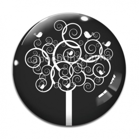 Cabochon Verre - arbre de vie