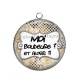 Pendentif Cabochon Argent - moi boudeuse et alors