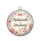 Pendentif Cabochon Argent - mademoiselle attachiante