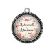 Pendentif Cabochon Argent - mademoiselle attachiante