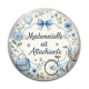 Cabochon Verre - mademoiselle est attachiante