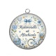 Pendentif Cabochon Argent - mademoiselle est attachiante