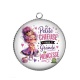 Pendentif Cabochon Argent - petite chieuse mais grande princesse