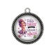 Pendentif Cabochon Argent - petite chieuse mais grande princesse