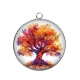 Pendentif Cabochon Argent - arbre de vie