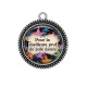 Pendentif Cabochon Argent - pour la meilleure prof de dance