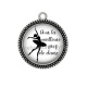 Pendentif Cabochon Argent - pour la meilleure prof de danse