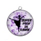 Pendentif Cabochon Argent - super prof de danse