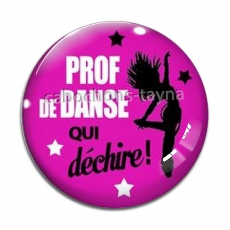 Cabochon Verre - prof de danse qui deéchire
