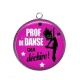 Pendentif Cabochon Argent - prof de danse qui deéchire