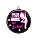 Pendentif Cabochon Argent - prof de danse qui déchire