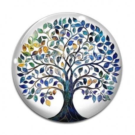 Cabochon Verre - arbre de vie