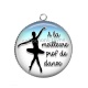 Pendentif Cabochon Argent - a la meilleure prof de danse
