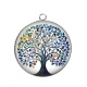 Pendentif Cabochon Argent - arbre de vie